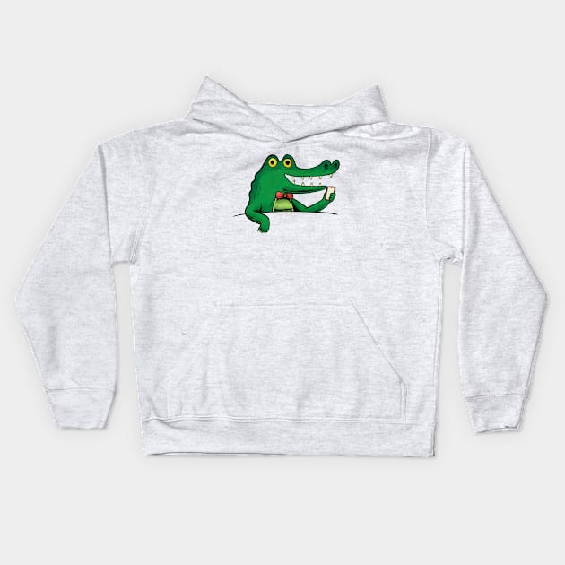 Gentle Croco Kids Hoodie by create by adi